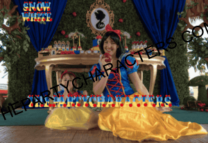Snow White princess for hire for kids birthday party entertainment in costume