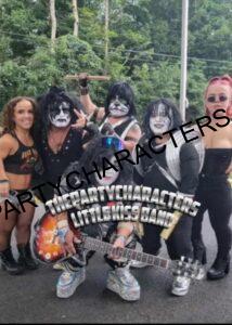 Little Kiss tribute band group photo in KISS-style outfits