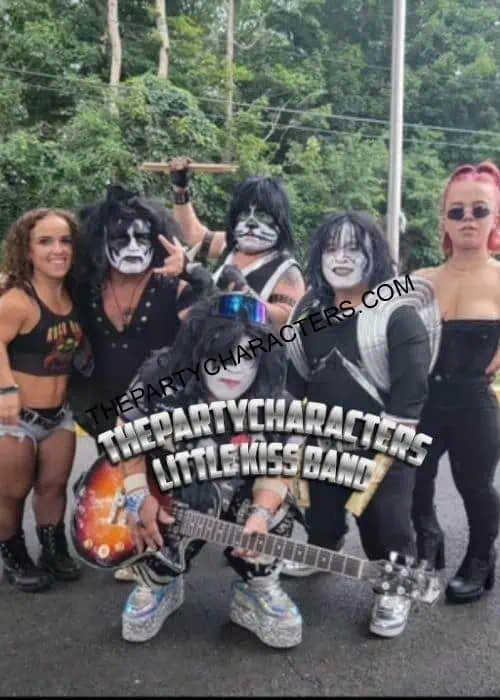 Little Kiss tribute band group photo