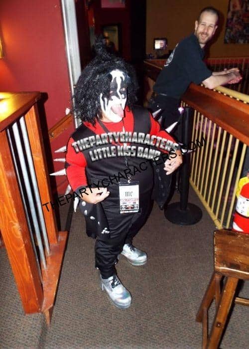 Little Gene from Little Kiss in full KISS makeup and costume